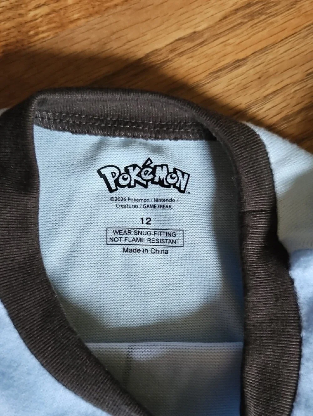 Kids Pajama Set - Light Blue & White